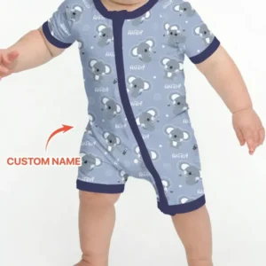 Custom Name Cosmic Koala Bamboo Shorty Zippy