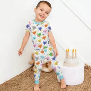 Tornado Family Matching Bamboo Two Piece Short Sleeve Pajama Set