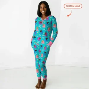 African Astro Unicorn Bamboo Women Pajama Set