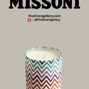 Missoni Home Scented Candle WATAMU ZIG ZAG 220gr diam. 3.3", H 3.5" - Palais Royal Linen Gallery