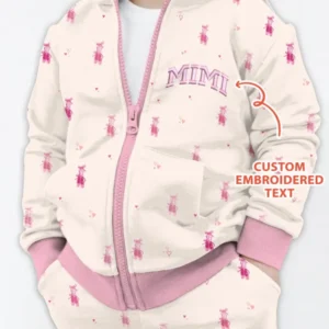 Custom Embroidered Mommy and Me Matching Bamboo Zip Hoodie
