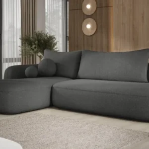 Designer Ecksofa Babu Bouclé mit Schlaf- und Klappfunktion