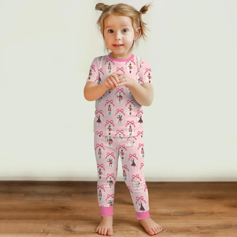 The Nutcracker Ballet Christmas Two Piece Short Sleeve Pajama Set , The Nutcracker Ballet Christmas Two Piece Short Sleeve Pajama Set - 12-18M