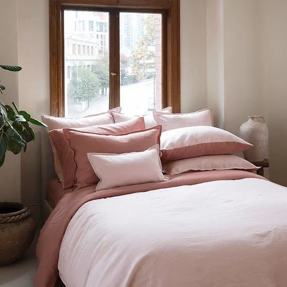 Echo Duo Reversible Linen Duvet Cover - 100% Linen by St Genève