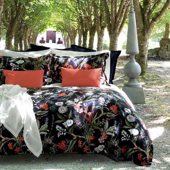Botanique Printed Sateen Duvet Cover – 100% Long-Staple Cotton, 340 Thread Count | St Genève