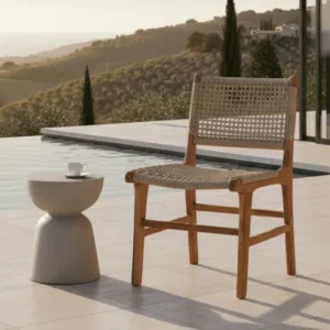 2er Set - Gartenstuhl Capri ohne Armlehne aus Teakholz