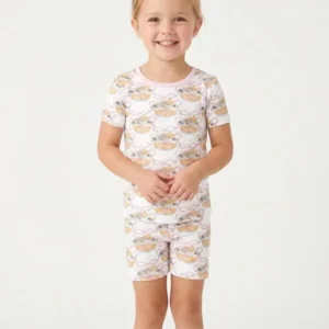 Noah's Ark Bamboo Two Piece Short Sleeve Shorts Pajama Set