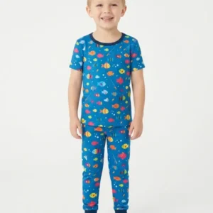 Little Fisher’s Adventure Bamboo Two Piece Short Sleeve Pajama Set
