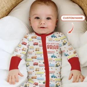 Personalized God Says I Am Little Builder Bamboo Convertible Zippy