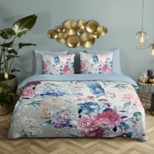 Descanso Satin Duvet Cover "Mondet" - Grau - Dubbele instopflap