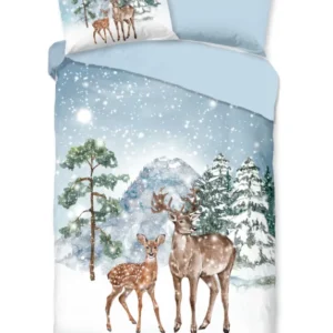 Guten Morgen Flanellen Duvet Cover "Winter" - Multi - Dubbele instopflap