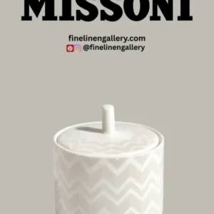 Missoni Home Sugar Pot ZIG ZAG White diam. 3.3", H 3.5" - Palais Royal Linen Gallery
