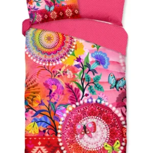 Hip Satin Duvet Cover "Giselah" - Multi - Dubbele instopflap