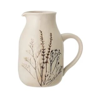 Krug Elva – handbemaltes Steingut mit Blumenmotiv