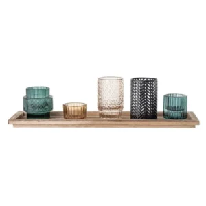 Teelicht-Set Dublin – Glas in verschiedenen Tönen
