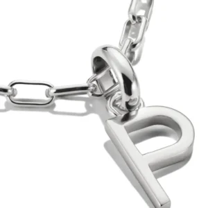 Thomas Sabo Charm-Anhänger in Silber: Buchstabe P mit Verbindungsring