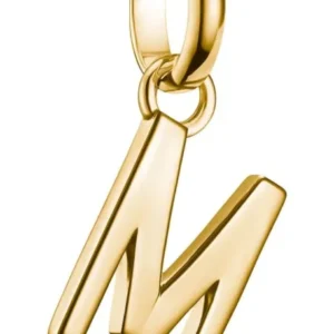 Vergoldeter Charm-Anhänger M mit Öse und Ring