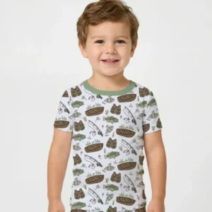 Catch Ya Later Bamboo Two Piece Short Sleeve Pajama Set