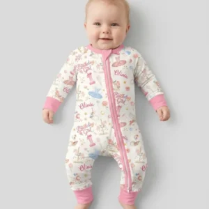 Ballerina Birthday Girl Custom Name & Age Bamboo Convertible Zippy