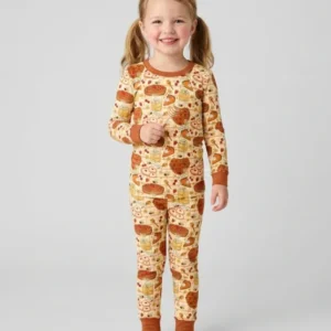 Harvest Pie Picnic Bamboo Two Piece Long Sleeve Pajama Set
