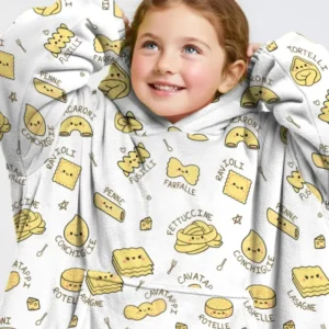 Kawaii Pasta Wearable Bamboo Blanket Hoodie