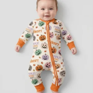 Custom Name Pumpkin Patch Crew Bamboo Convertible Zippy