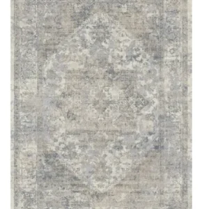 Charisma Muted Grey Distressed Abstract Rug CHA-1020