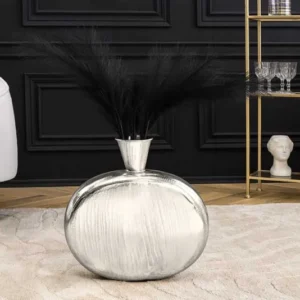 ORIENT L Handgefertigte Vase 50cm Metall Hammerschlag Design