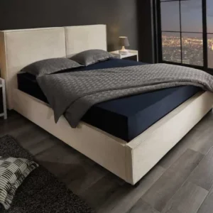 ROCCO Design Boxbett 180x200cm Doppelbett Beige Cord mit Stauraum