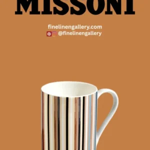 Missoni Home Mug Cup STRIPES in Luxury Box Jenkins 148 diam. 3", H 3.9", cap. 12.5 oz - Palais Royal Linen Gallery