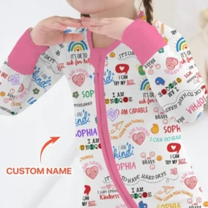 Daily Affirmations Matching Mommy & Baby Bamboo Convertible Zippy