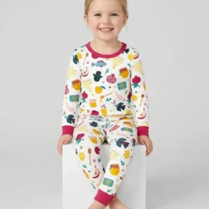 Shanah Tovah Party Bamboo Two Piece Long Sleeve Pajama Set