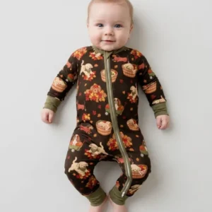 Pups in the Leaves Bamboo Convertible Zippy