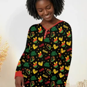 Peace Love Juneteenth Bamboo Women Pajama Set