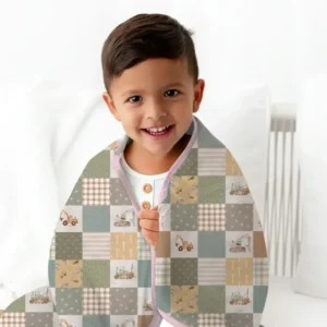 Construction Trucks Bamboo Blanket