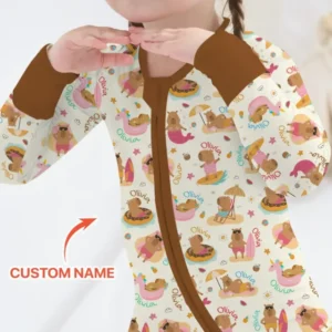 Don't Worry, Be Capy Custom Name Bamboo Convertible Zippy