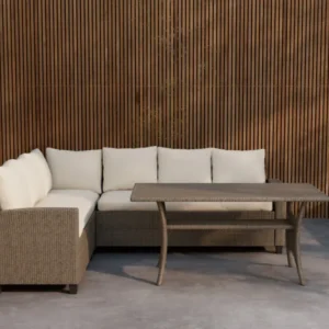 Garten Loungeset Baresa – Großes Ecksofa mit Couchtisch