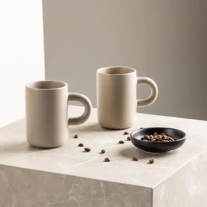 Tasse Maro – stilvolles 2er-Set in Dunkelbraun & Beige