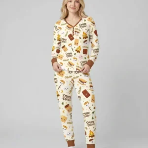 Custom Name Kawaii S'more Crew Family Matching Bamboo Women Pajama Set