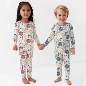 Passover Meal Bamboo Two Piece Long Sleeve Pajama Set