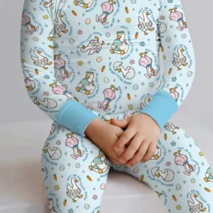 Easter Silly Goose Bamboo Two Piece Long Sleeve Pajama Set