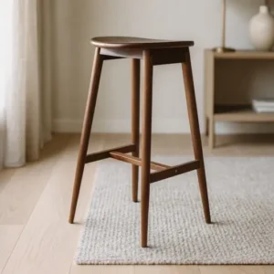 Barhocker Rafaela – in Mocca aus Gummibaumholz