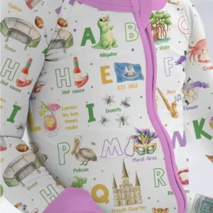 Alphabet of Lousiana Bamboo Convertible Zippy