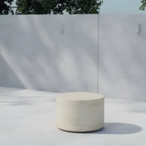 Garten Beistelltisch Pirello - Rundes Design aus Aluminium und Polypropylen