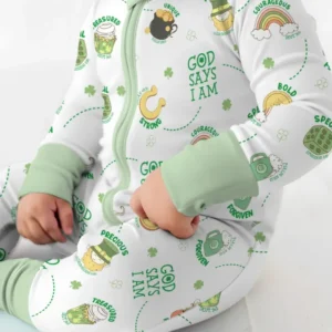 St Patrick's Day God Says I Am Bamboo Convertible Zippy