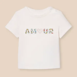 T-Shirt, Baby, aus Liberty-Stoff - Biologische Baumwolle