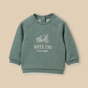 Besticktes Sweatshirt, Baby - Bio-Baumwolle