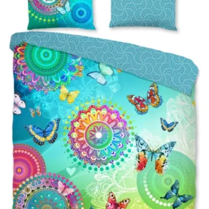 Hip Satin Duvet Cover "Mystic" - Multi - Dubbele instopflap