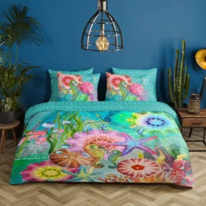 Hip Satin Duvet Cover "Amada" - Multi - Dubbele instopflap