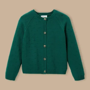 Mädchen-Cardigan mit Lochmuster